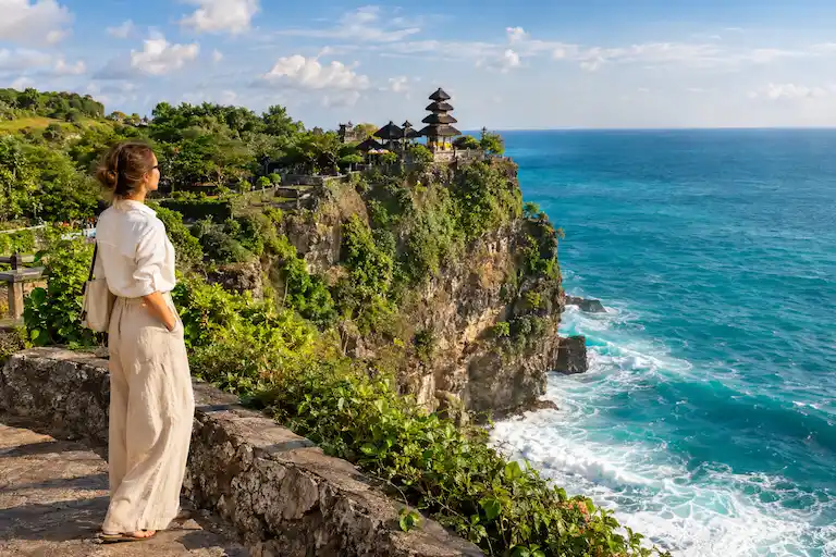 Clifftop Temple and Ocean View