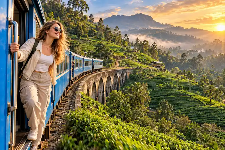 Golden-Hour Tea Country Train Ride