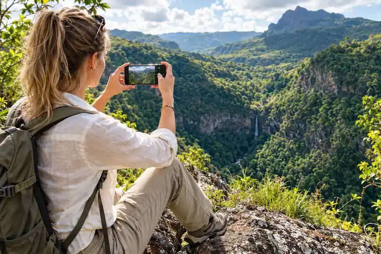 Hiker Captures a Mountain Gorge Vista