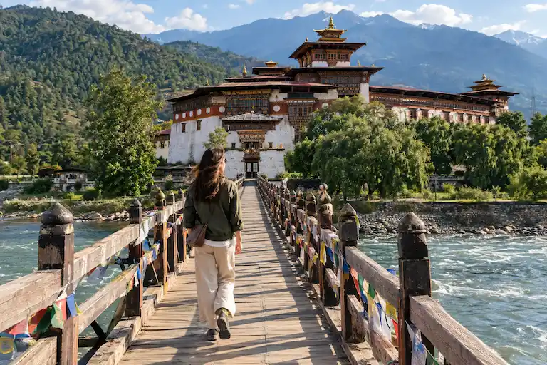 Journey Across the Prayer Flag Bridge