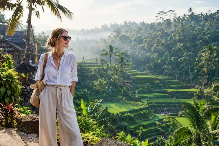 Misty Morning Among Bali’s Rice Terraces