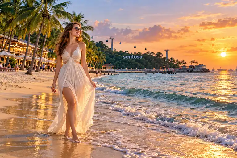 Sentosa Sunset Stroll by the Sea