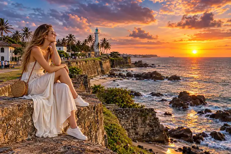 Sunset at the Coastal Fortress