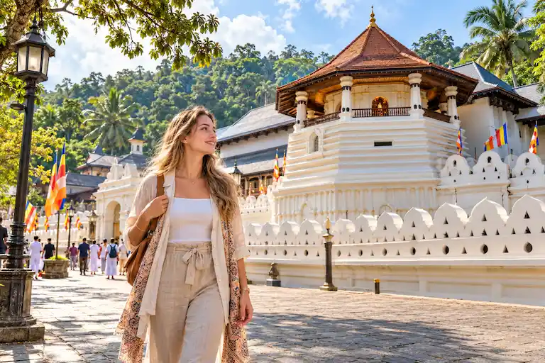Temple Stroll in Kandy Sunshine